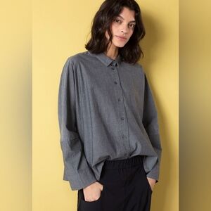 OSKA Blouse 512 Wash Cotton Chambray Medium NWT